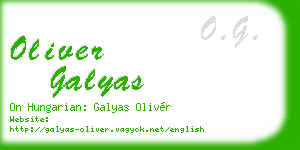 oliver galyas business card